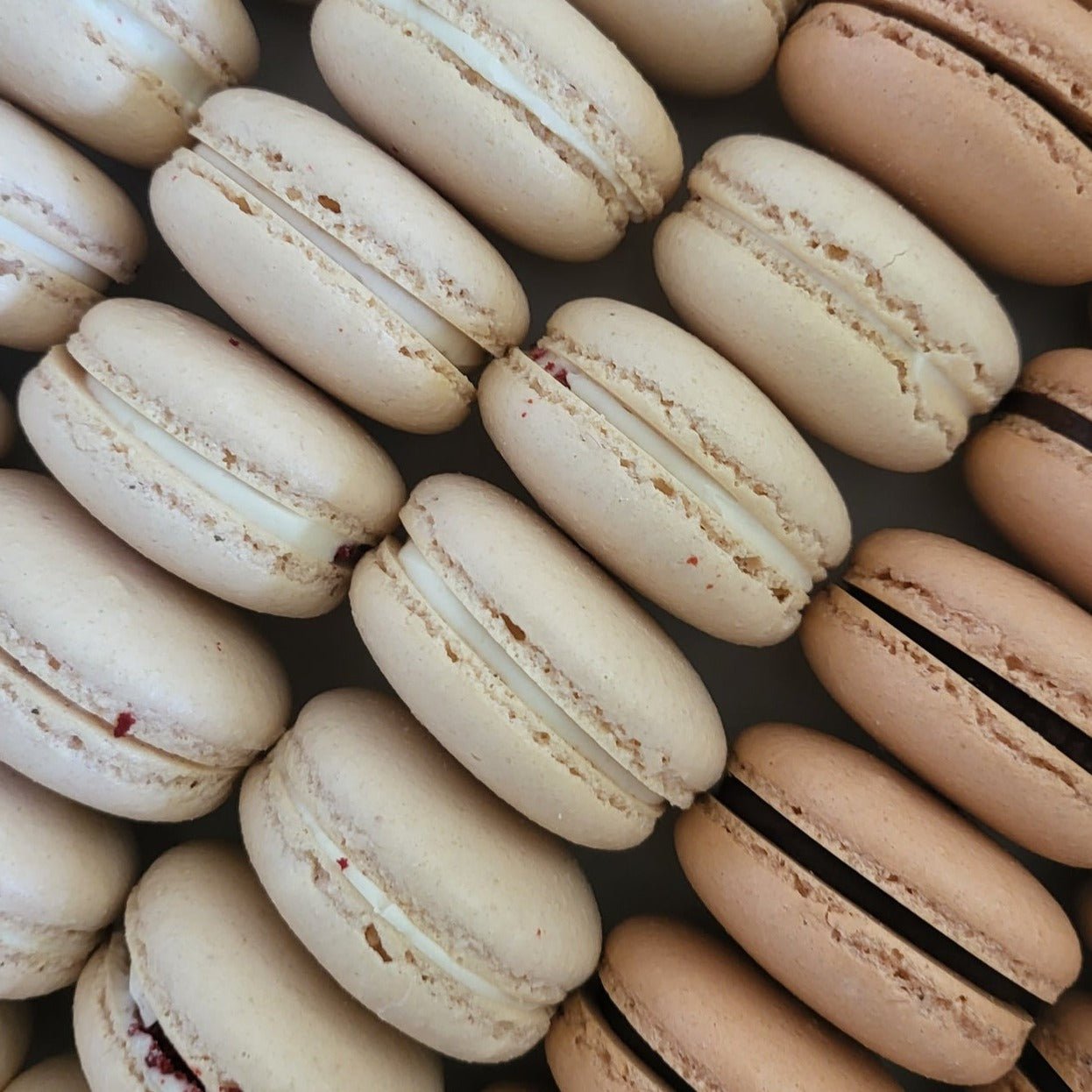 Indulgent dozen macarons for a sweet treat.