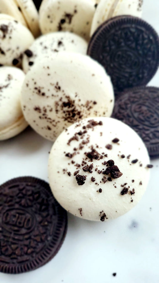Oreo Cookie Macarons - Elegant Impressions Bakery