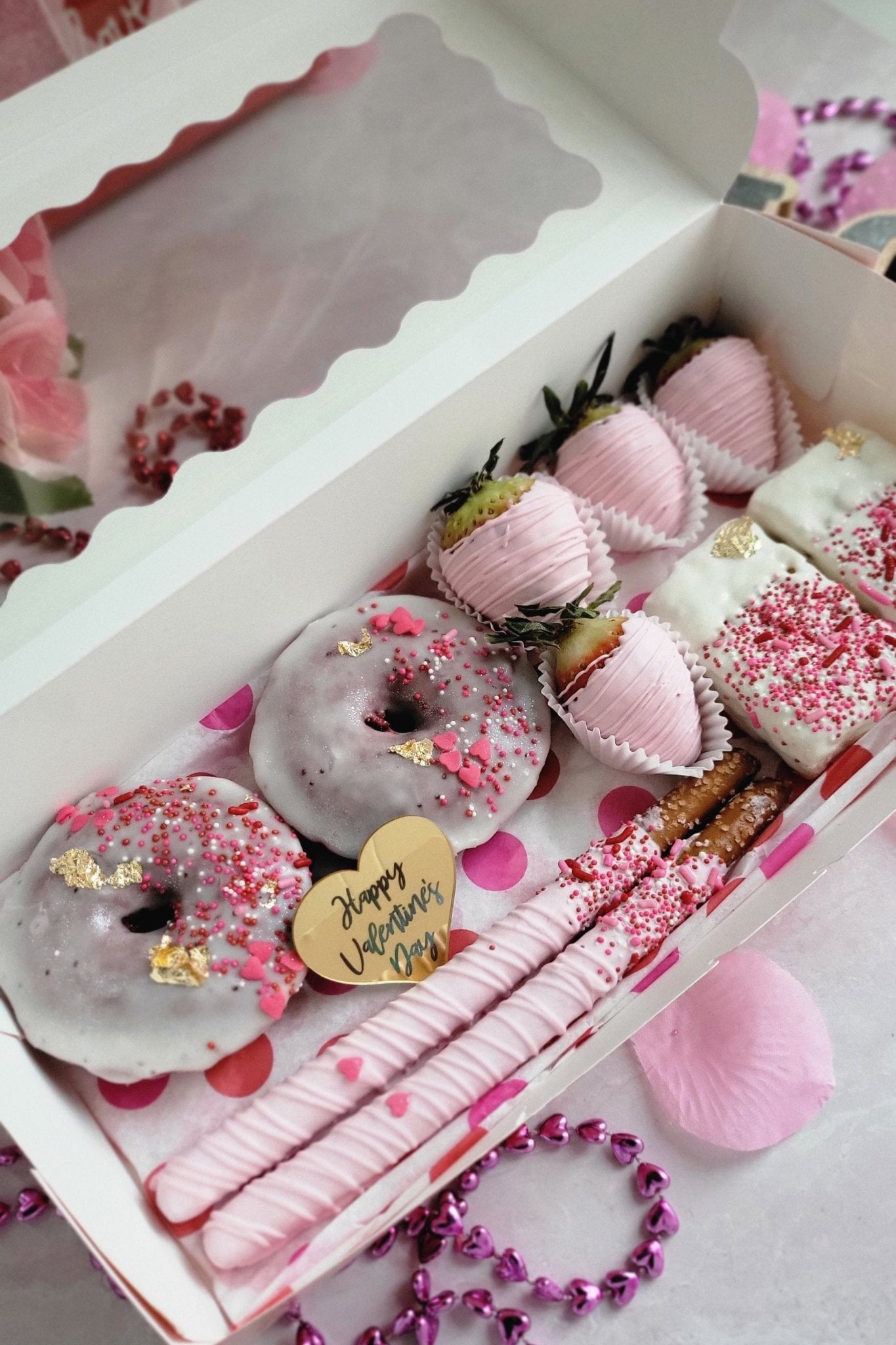 Pretty in Pink Galentine's Day Dessert Box - Elegant Impressions Bakery