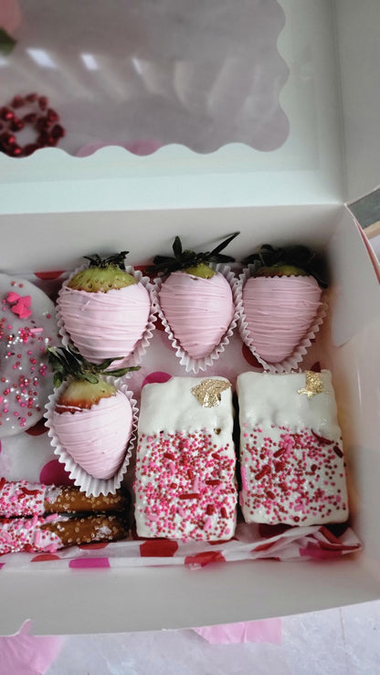 Pretty in Pink Galentine's Day Dessert Box - Elegant Impressions Bakery