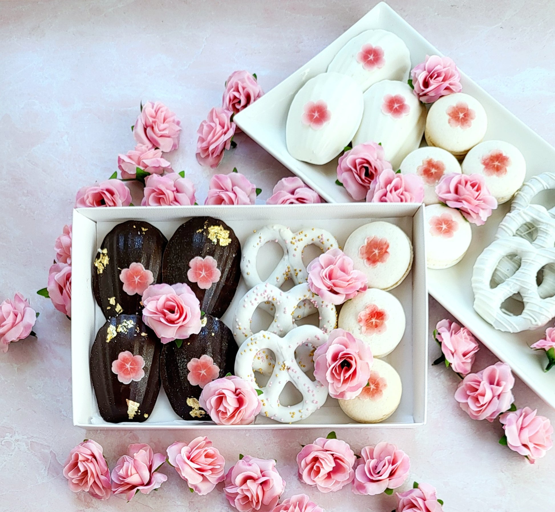 Elegant treats in a box for Mother's Day